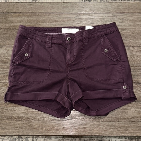 torrid Pants - Torrid Twill Military Short Short - Plum Purple